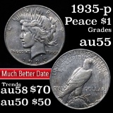 1935-p Peace Dollar $1 Grades Choice AU