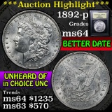 ***Auction Highlight*** 1892-p Morgan Dollar $1 Graded Choice Unc by USCG (fc)