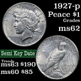 1927-p Peace Dollar $1 Grades Select Unc