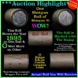 *Auction Highlight* Key Date 1895 & 'o' Shotgun Roll of (20) Morgan $1 Better Than Average Circ (fc)