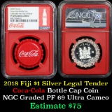 NGC 2018 Fiji S Coca Cola Bottle Cap Graded pf69 by NGC