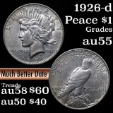 1926-d Peace Dollar $1 Grades Choice AU