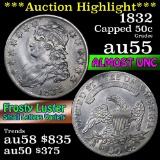 ***Auction Highlight*** 1832 Capped Bust Half Dollar 50c Grades Choice AU (fc)