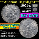 ***Auction Highlight*** 1901-p Morgan Dollar $1 Graded Select Unc by USCG (fc)