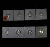8 Assorted Mercury Dimes 10c