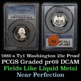 PCGS 1981-s Ty1 Washington Quarter 25c Graded pr69 dcam by PCGS