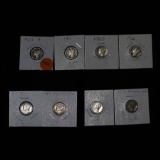 8 Assorted Mercury Dimes 10c