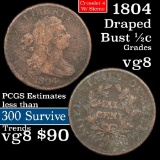 1804 Draped Bust Half Cent 1/2c Grades vg, very good