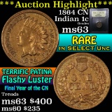***Auction Highlight*** 1864 CN Indian Cent 1c Graded Select Unc by USCG (fc)