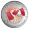 2017 Proudly Canadian pure silver glow-in-the-dark coin Royal Canadian Mint