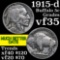 1915-d Buffalo Nickel 5c Grades vf++