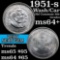 1951-s Wash/Car Old Commem Half Dollar 50c Grades Choice+ Unc