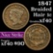 1847 Braided Hair Large Cent 1c Grades xf