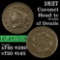 1827 Coronet Head Large Cent 1c Grades xf details