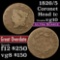 1826/5 Coronet Head Large Cent 1c Grades vg+