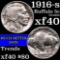 1916-s Buffalo Nickel 5c Grades xf