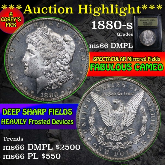 ***Auction Highlight*** 1880-s Morgan Dollar $1 Graded GEM+ UNC DMPL by USCG (fc)