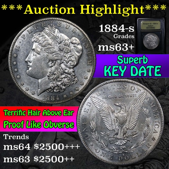 ***Auction Highlight*** 1884-s Morgan Dollar $1 Graded Select+ Unc By USCG (fc)