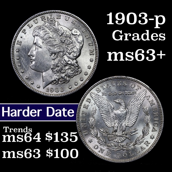 1903-p Morgan Dollar $1 Grades Select+ Unc