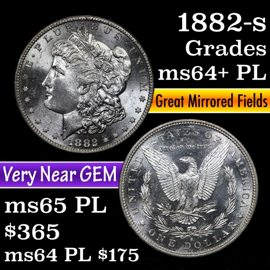 1882-s Morgan Dollar $1 Grades Choice Unc+ PL