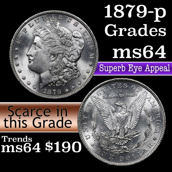 1879-p Morgan Dollar $1 Grades Choice Unc