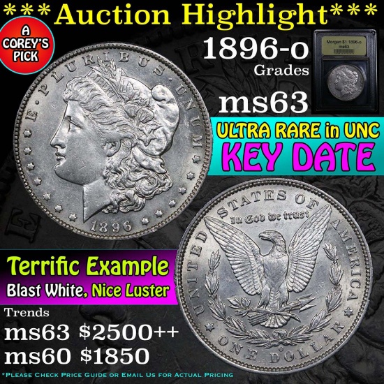 ***Auction Highlight*** 1896-o Morgan Dollar $1 Graded Select Unc by USCG (fc)