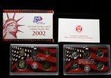 2002 United States Silver Proof Set - 10 pc set, about 1 1/2 ounces of pure silver