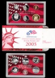 2005 United States Silver Proof Set - 11 pc set, about 1 1/2 ounces of pure silver