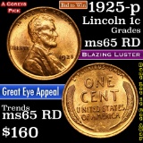 1925-p Lincoln Cent 1c Grades GEM Unc RD