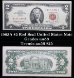 1963A $2 Red seal United States note Grades Choice AU/BU Slider