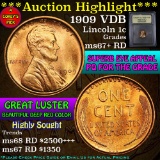 ***Auction Highlight*** 1909 VDB Lincoln Cent 1c Graded GEM++ RD by USCG (fc)
