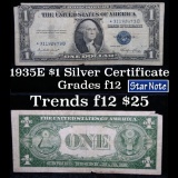 ***Star Note 1935E $1 Blue Seal Silver Certificate Grades f, fine