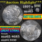 ***Auction Highlight*** 1897-s Morgan Dollar $1 Graded GEM Unc by USCG (fc)
