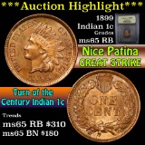 ***Auction Highlight*** 1899 Indian Cent 1c Graded GEM Unc RB by USCG (fc)