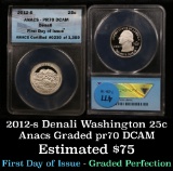TOP POP ANACS 2012-s Denali America the Beautiful Quarter 25c Graded pr70 DCAM by ANACS