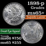 1898-p Morgan Dollar $1 Grades GEM+ Unc (fc)