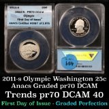 ANACS 2011-s Olympic America the Beautiful Quarter 25c Graded pr70 DCAM by ANACS