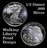 Walking Liberty Tribute Design Silver Round .999 Fine 1/2 oz.