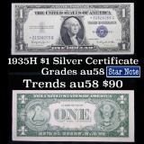 ***Star Note 1935H $1 Blue Seal Silver Certificate Grades Choice AU/BU Slider