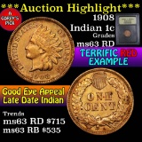 ***Auction Highlight*** 1908-s Indian Cent 1c Graded Select Unc RD by USCG (fc)