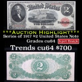 ***Auction Highlight*** Series of 1917 $2 Legal Tender Note, Teehee/Burke Grades Choice CU (fc)
