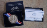 2007-p Jamestown Uncirculated Commemorative Silver Dollar orig box w/coa