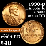 1930-p Lincoln Cent 1c Grades Choice Unc RD