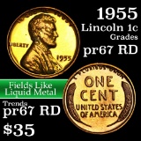 1955 Lincoln Cent 1c Grades Gem++ Proof RD