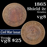 1865 Two Cent Piece 2c Grades vg, very good