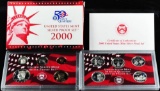 2000 United States Silver Proof Set - 10 pc set, about 1 1/2 ounces of pure silver