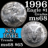 1996 Silver Eagle Dollar $1 Grades GEM+++ Unc