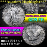 ***Auction Highlight*** 1929-p Standing Liberty Quarter 25c Graded GEM FH by USCG (fc)