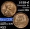 1929-d Lincoln Cent 1c Grades Choice Unc BN