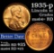 1935-p Lincoln Cent 1c Grades Choice+ Unc RD